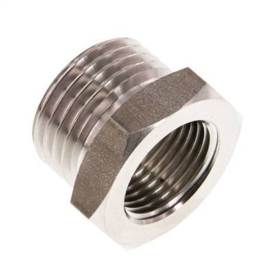 Reduziernippel G 1/2"(AG)-G 3/8"(IG), Edelstahl 1.4571