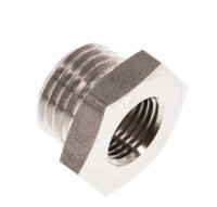 Reduziernippel G 1/4"(AG)-G 1/8"(IG), Edelstahl 1.4571