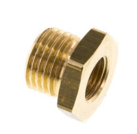 Reduziernippel G 1/4"(AG)-G 1/8"(IG), Messing