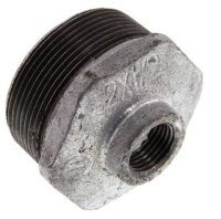 Reduziernippel R 2"(AG)-Rp 1/2"(IG), Temperguss...