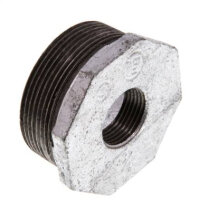 Reduziernippel R 2"(AG)-Rp 3/4"(IG), Temperguss...