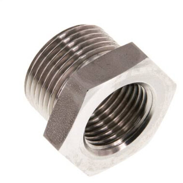 Reduziernippel G 3/4"(AG)-G 1/2"(IG), Edelstahl 1.4571