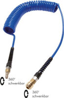 PUR-Spiralschlauch 12 x 8mm mit Kupplung, 6,0mtr....