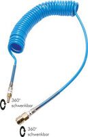 PUR-Spiralschlauch 10 x 6,5mm m. Kupplung, 8,0mtr....