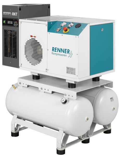 RENNER Schraubenkompressor RSDK-B 5,5 2x90 Liter Druckbehälter