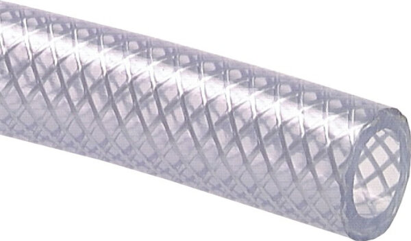 PVC-Gewebeschlauch 10x16,0mm, transparent, 10 Meter Rolle