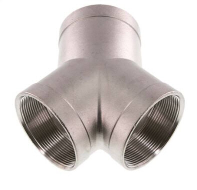 Y-Stück Rp 2-1/2" (IG), Edelstahl 1.4408