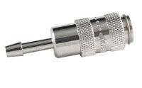Kupplungsdose (NW2,7) 3mm Schlauch, Messing vernickelt