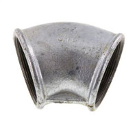 45°-Winkel Rp 2-1/2" (IG), Temperguss verzinkt
