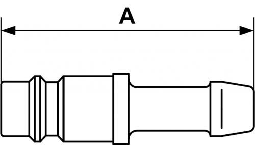 Prevost Stecknippel für Schlauchanschluss NW 7,2-7,4, Schlauch Innen-Ø 8 mm